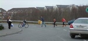Vulnerable_Road_Users_Headford_Rd Vulnerable road users at the Headford Rd. (Tesco) roundabout