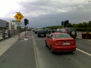 Pedestrian lights at Dunnes