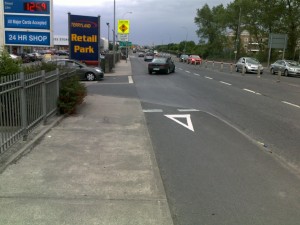 Entry to Kearneys bike shop looking South