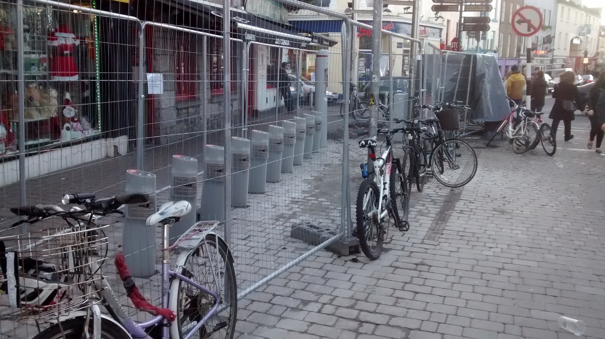 Mainguard Street bike parking removed to make way for Docking Station