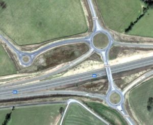 Google maps screen grab of junction 6 - this is the start of this section of the NRA National Cycle Network